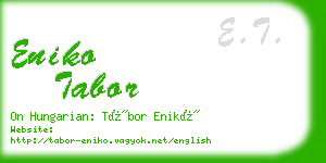 eniko tabor business card